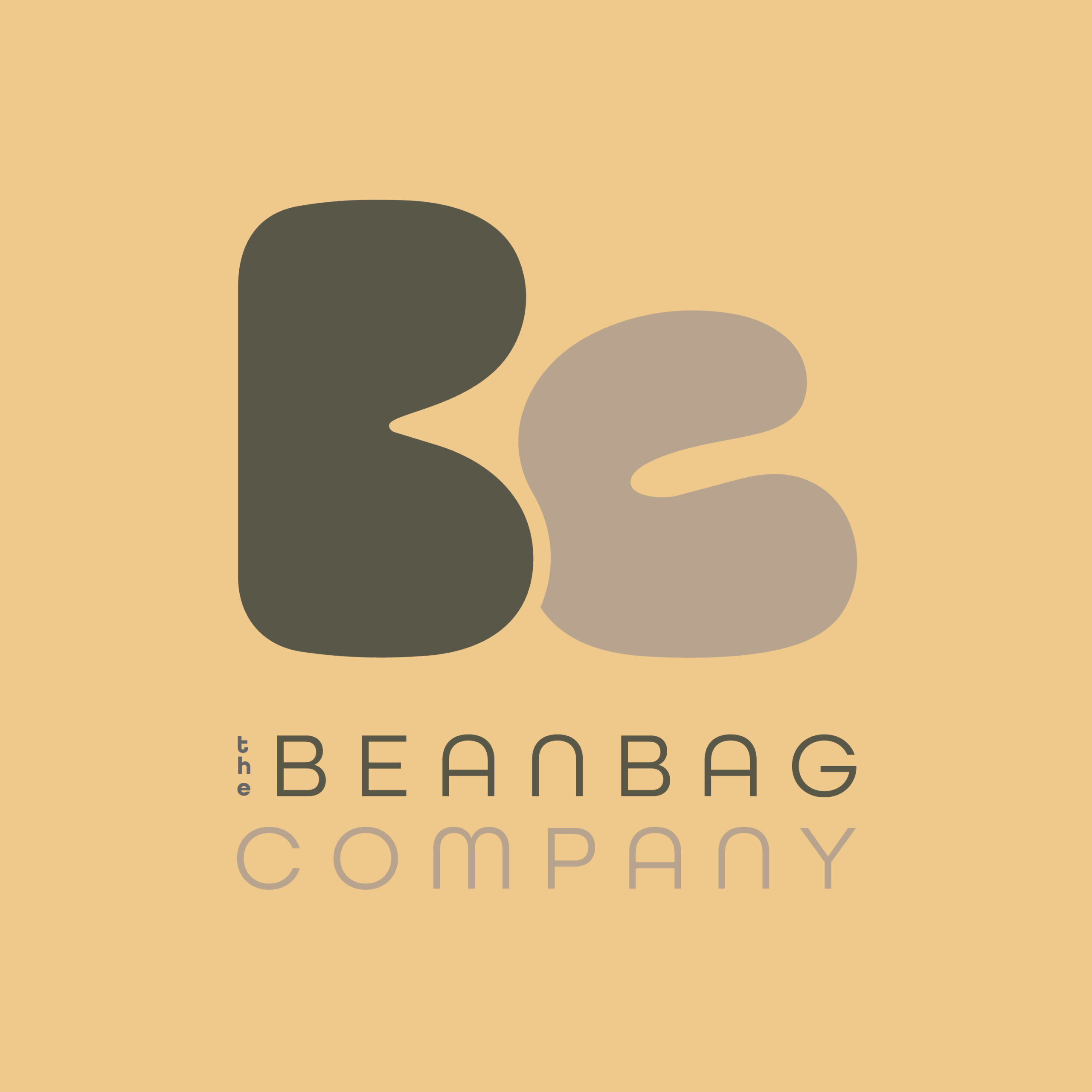 logo the beanbag company 3 gul baggrund